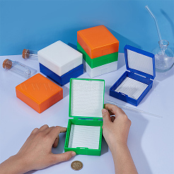 8 шт. 4 цвета 25 шт. пластиковый контейнер для хранения предметных стекол микроскопа&nbsp;CON-OC0001-82