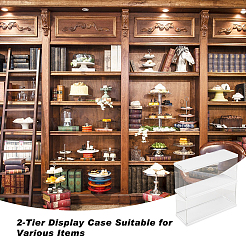 Одноуровневая прямоугольная прозрачная акриловая витрина для минифигурок&nbsp;ODIS-WH0099-08B