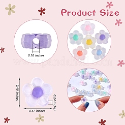 210шт 6 цвета прозрачные акриловые бусины&nbsp;TACR-SZ0001-18