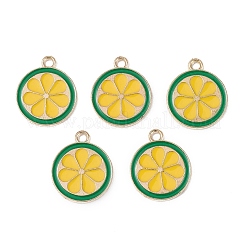 Подвески из эмалевого сплава легкого золота&nbsp;ENAM-F145-02G-01