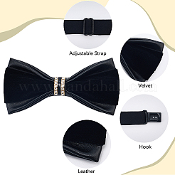 Галстуки-бабочки из искусственной кожи&nbsp;AJEW-WH20020-441B