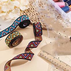 9 ярд 3-х цветной плоской эластичной полиэстеровой ленты в этническом стиле&nbsp;OCOR-BC0006-38