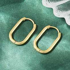Овальные серьги-кольца из нержавеющей стали 304&nbsp;EJEW-K268-36G
