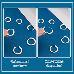 3 пара серег-колец из латуни с микропаве из кубического циркония в 3 стилях&nbsp;EJEW-PH0001-29A