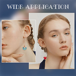 48 шт. 4 латунных крючка для сережек&nbsp;KK-BBC0012-34