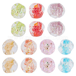 14 шт. 7-х цветные бусины ручной работы из фольги в технике лэмпворк&nbsp;FOIL-TA0001-07