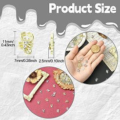 90 шт. 3-х цветные кабошоны из сплава со стразами&nbsp;MRMJ-CJ0001-29