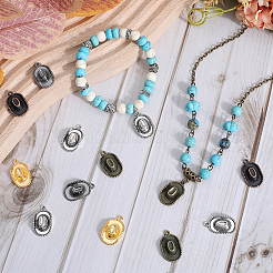 60 шт. 5-х цветные подвески в виде шляпы из сплава в тибетском стиле&nbsp;FIND-SC0010-86