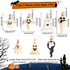 7 шт. 7 стиля эмалевых подвесок из хирургической нержавеющей стали 316&nbsp;STAS-UN0035-95