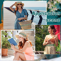 Полиэстеровая кружевная лента с ромбическим узором и пайетками&nbsp;OCOR-WH0078-391B