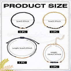 4шт 4 стиля ccb бусин браслеты набор для женщин&nbsp;BJEW-LP0006-01