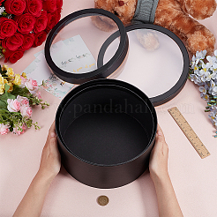 2 шт. 2 размера плоские круглые картонные бумажные коробки-органайзеры для цветов&nbsp;CON-BC0007-79B