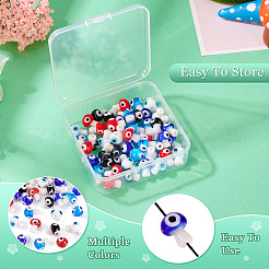 50 шт. 5-цветные бусины ручной работы от сглаза&nbsp;LAMP-TA0001-91