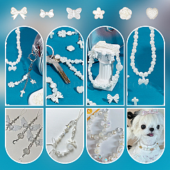 500 шт. 14 стиля акриловых бусин с имитацией жемчуга&nbsp;PACR-OC0001-01