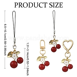 3 шт. подвесных украшений из смолы и сплава и мобильных ремешков&nbsp;HJEW-YW00232