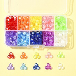 500шт 10 цвета прозрачные акриловые бусины&nbsp;TACR-FS0001-57