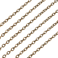 Железные плоские кабельные цепи с латунным покрытием&nbsp;CH-TAC0007-02AB