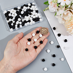 160шт 2 цвета непрозрачных бусин из смолы&nbsp;CRES-PH0001-23