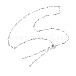 2 шт. 2 цвета 304 нержавеющая сталь слайдер ожерелье изготовление&nbsp;AJEW-JB01261