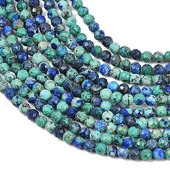 Натуральные бусы из хризоколлы и лазурита&nbsp;G-B175-D06-3mm