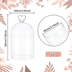 Стеклянные крышки-куполы в форме сердца&nbsp;AJEW-WH0696-225B-02