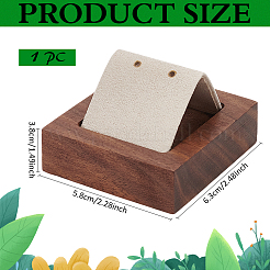 Прямоугольные деревянные подставки для сережек&nbsp;EDIS-WH0032-20