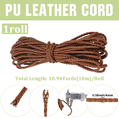 10 м круглый шнур из искусственной кожи с плетением&nbsp;WL-GF0001-32B-04