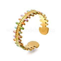 Кольца-манжеты из нержавеющей стали 304 с эмалью&nbsp;LS-RJEW-M072-20G