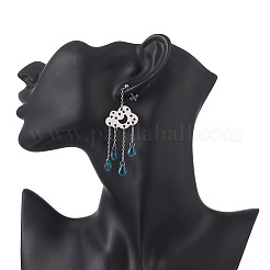 Длинная цепочка с прозрачными стеклянными бусинами&nbsp;EJEW-JE05245