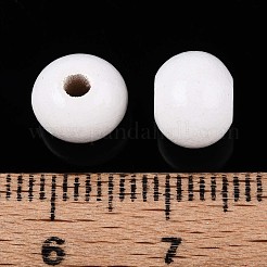 Круглые бусины из натурального дерева схима&nbsp;WOOD-A018-8mm-30