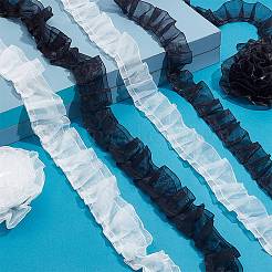 8 ярд 4 стилей двухслойной ткани с кружевной отделкой из чинлона&nbsp;DIY-PH0023-61