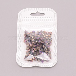 Гальванические стеклянные бусины&nbsp;LS-EGLA-WH0001-01D