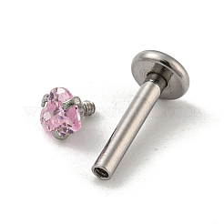 Серьги-гвоздики с резьбой из нержавеющей стали 304&nbsp;LS-EJEW-NH0001-01C-01