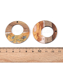 Подвески из непрозрачной смолы и ореха&nbsp;RESI-T060-51M