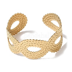 Браслеты-манжеты из нержавеющей стали 304 для женщин&nbsp;BJEW-H635-04G