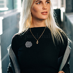 20 шт. пришивные тканевые нашивки с цветочным кристаллом и стразами&nbsp;PATC-FH0001-34A