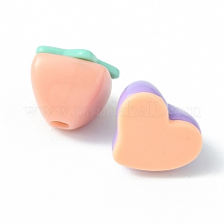 Двухцветные непрозрачные акриловые бусины&nbsp;SACR-X0015-22