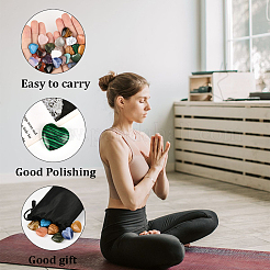 24 шт. 24 стиля сердце смешанные драгоценные камни и фарфоровые пальмовые камни&nbsp;G-SP0001-29