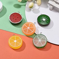 18шт 5 цвета подвески из смолы&nbsp;RESI-LS0001-09P