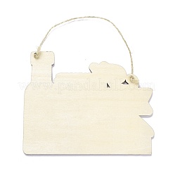 Доска плотности деревянная стена украшение дверная табличка подвески&nbsp;HJEW-C004-12