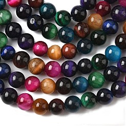 Природных тигровый глаз бисер нитей&nbsp;G-G101-6mm-6