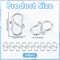 200 шт. S-образные застежки из нержавеющей стали 304&nbsp;STAS-UN0063-30