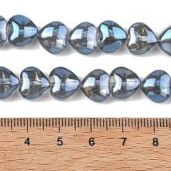 Гальванизированная нить из прозрачных стеклянных бусин&nbsp;EGLA-A045-01-FR01