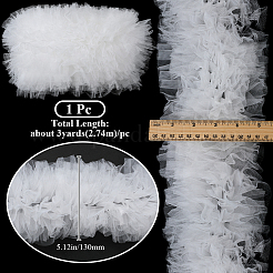 3 ярд плиссированной кружевной отделки из полиэстера&nbsp;OCOR-CY0001-02B