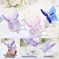 1шт стеклянные хрустальные бабочки для украшения витрины&nbsp;LAMP-CN0001-01A