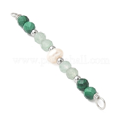 Граненые круглые натуральные зеленые авантюрины&nbsp;PALLOY-JF03532-03