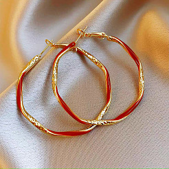 Серьги-кольца из сплава с эмалью&nbsp;FS-WG76269-01