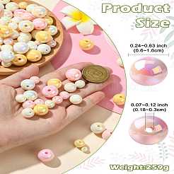 250 г УФ-покрытие радужные переливающиеся непрозрачные акриловые бусины&nbsp;PACR-CJ0001-38C