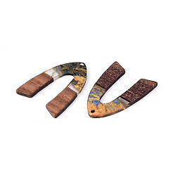 Подвески из непрозрачной смолы и ореха&nbsp;RESI-T060-46M