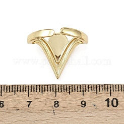 Латунные открытые манжеты для женщин&nbsp;RJEW-K308-04B-G